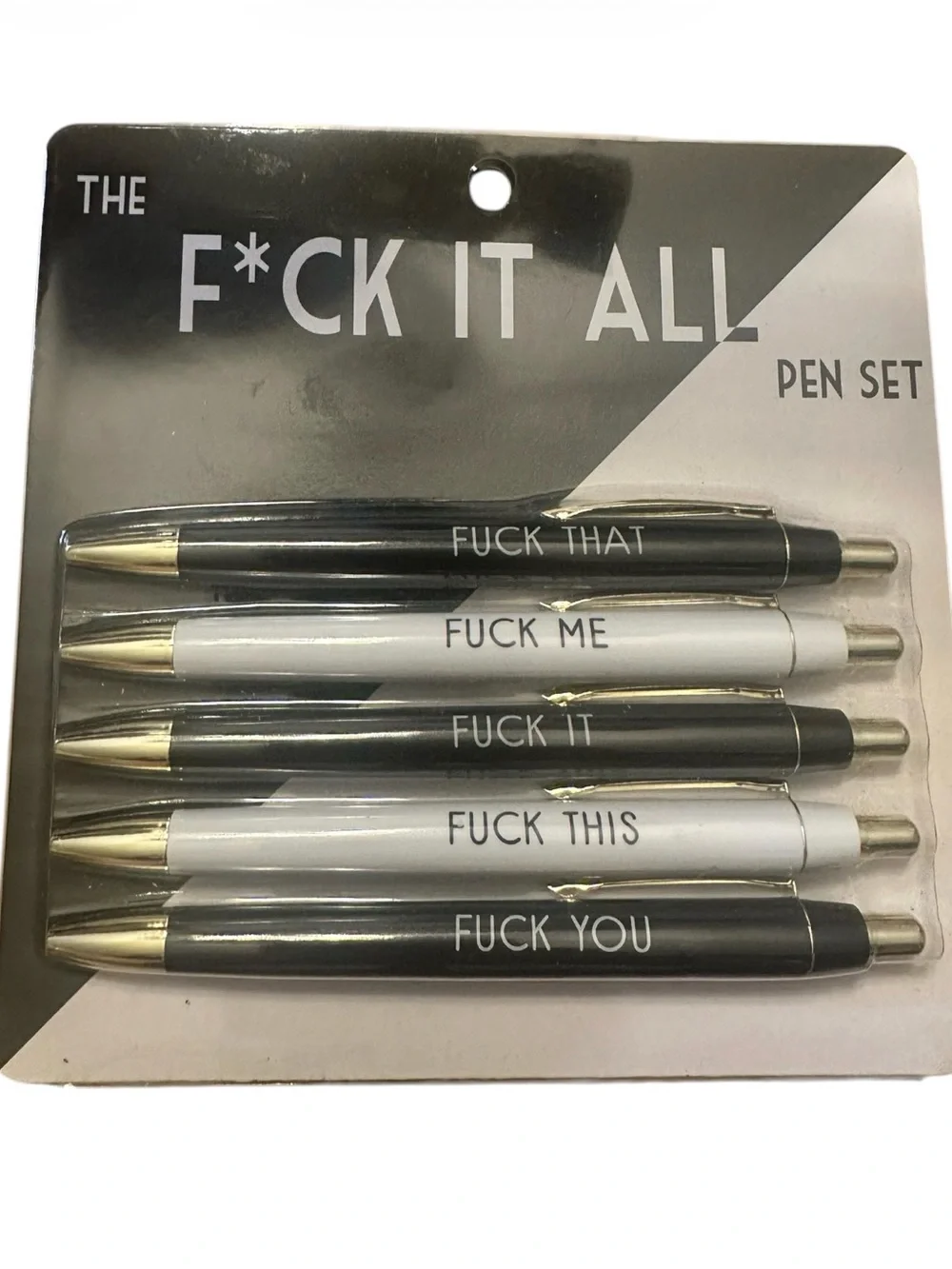 The F*ck It All Pen Set - Black & White